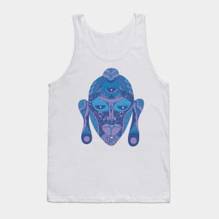 Mountain Blue African Mask 7 Tank Top